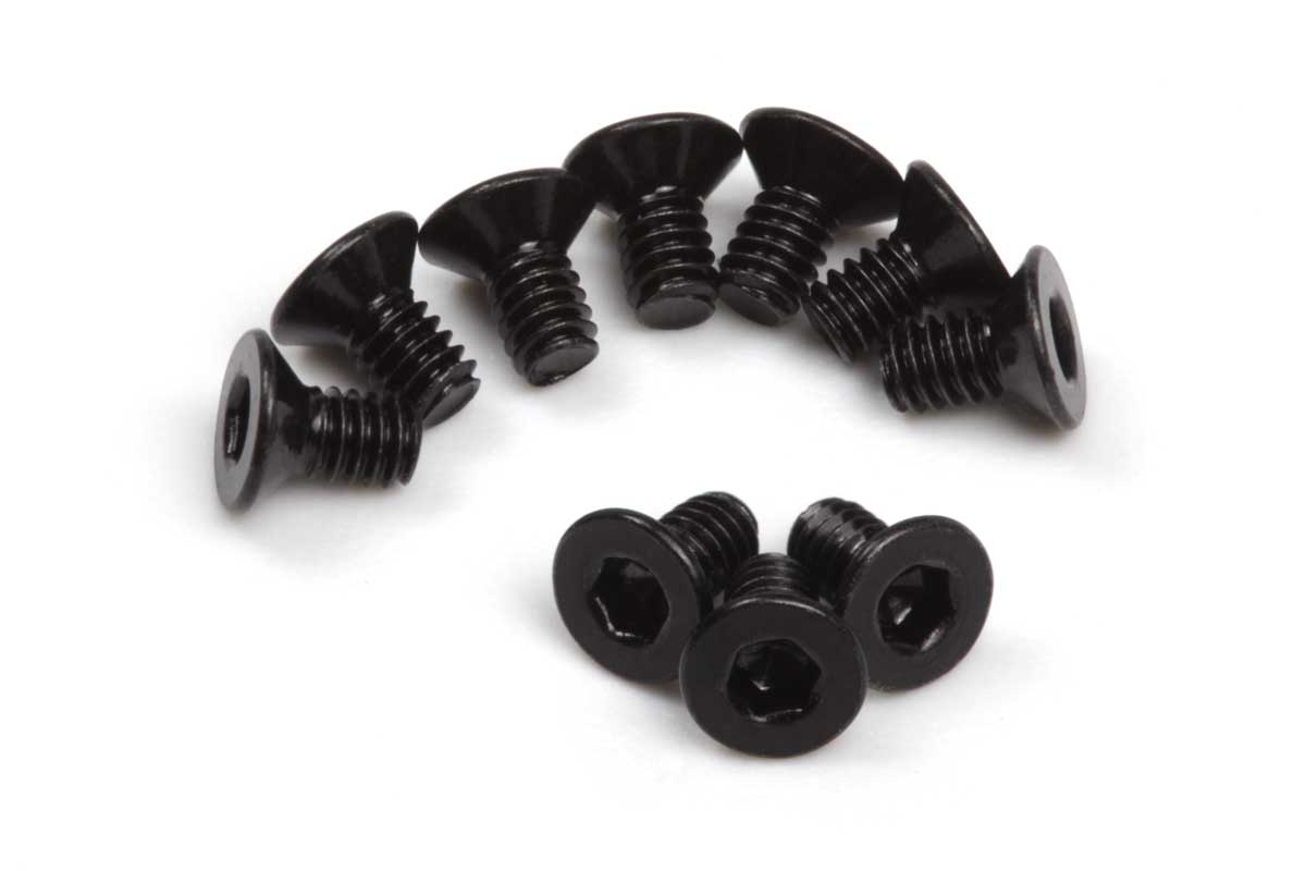 HPI Flachkopfschraube M2x4mm (Sechskant/10St.) 161299