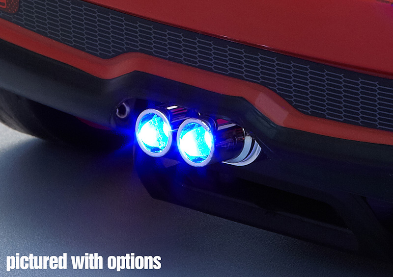 KB48281 Doppel Auspuff Set Chrome für LED Einbau