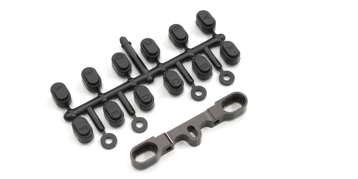 Kyosho QUERLENKERSTIFTHALTERUNG ALU, HINTEN,  ZX7 - GRAU LA391