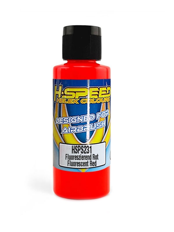 H-SPEED Lexan Airbrush Farbe 60 ml Fluoreszierend Rot / Fluor Red HSPS231
