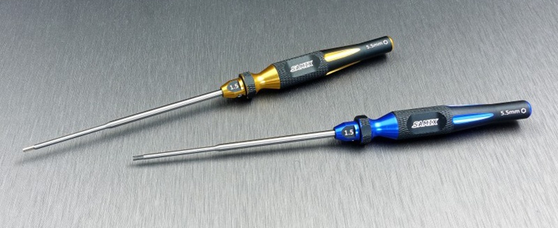 SAMIX 1.5mm Sechskant & 5.5mm Mutter /  2 in 1 Schrauben-Dreher (1 für FMS FCX24 FCX24-SD15