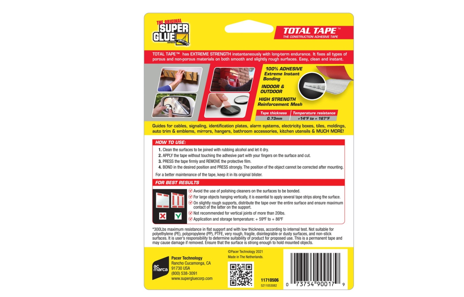 ZAP Total Tape - Super Strong Mounting Tape Roll 2.5m 11710506 - Abbildung 2