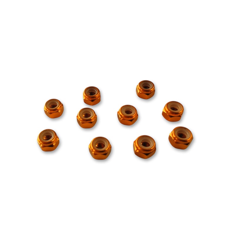 H-SPEED Alu Stoppmuttern M3 orange (10)