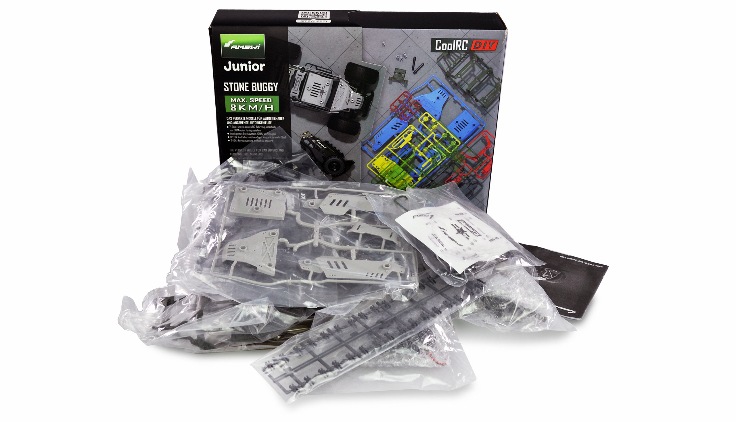 Amewi CoolRC DIY Stone Buggy 2WD 1:18 Bausatz grau 22580