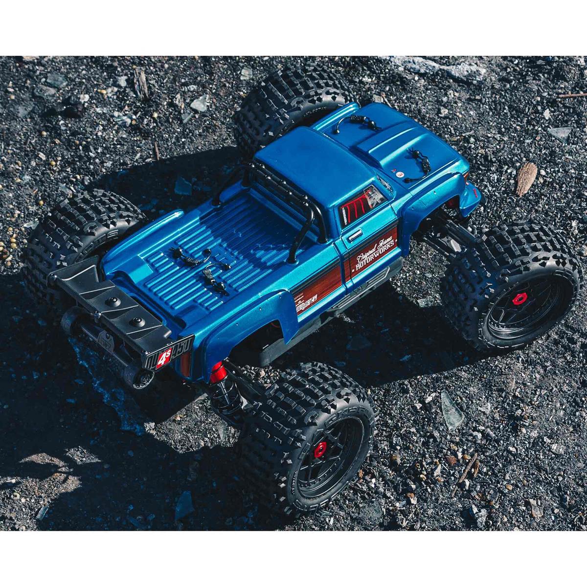 ARRMA 1/10 OUTCAST 4X4 4S V2 BLX Stunt Truck RTR, Blue  ARA4410V2T2