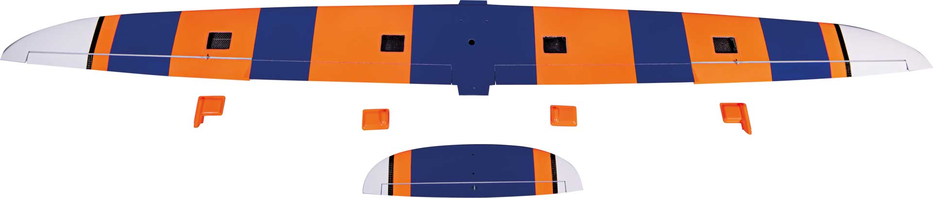 Robbe Amplitude ARF 1,8m Voll-Carbon Neon Orange/Blau, Sichtcarbon 2717