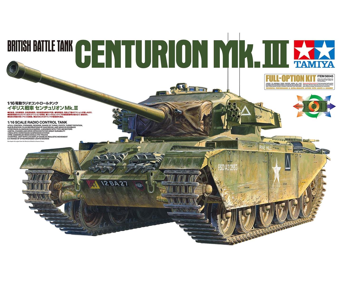 Tamiya 56045 1:16 RC Brit. Centurion Mk.III Full-Opt. 300056045