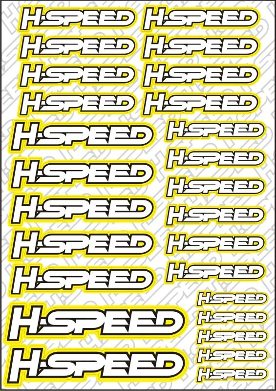 H-SPEED Aufkleber Bogen GELB HSP0007