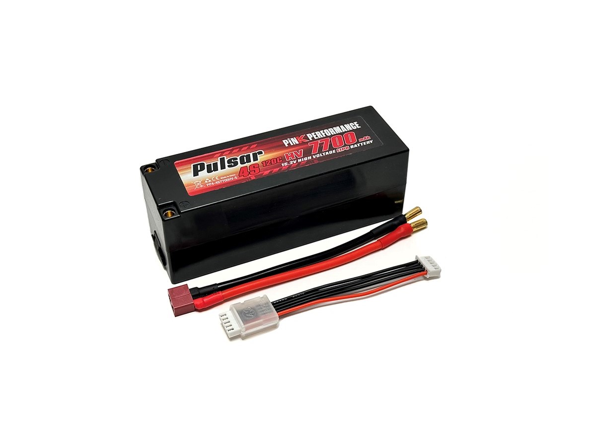 Pink Performance Pulsar LiPo Akku 4S 15.2V-7700-130C(5mm) 139x47x48mm 600g PP4-4S7700HV-5