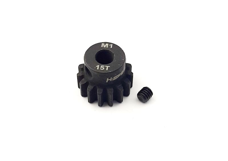 H-SPEED Stahlritzel 15 Zähne Modul 1 - 5mm Welle HSPX115
