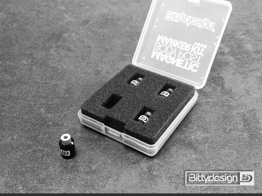 Bittydesign Body Post Marker kit Black - 1/10 scale Model Cars BDBPMK10-B