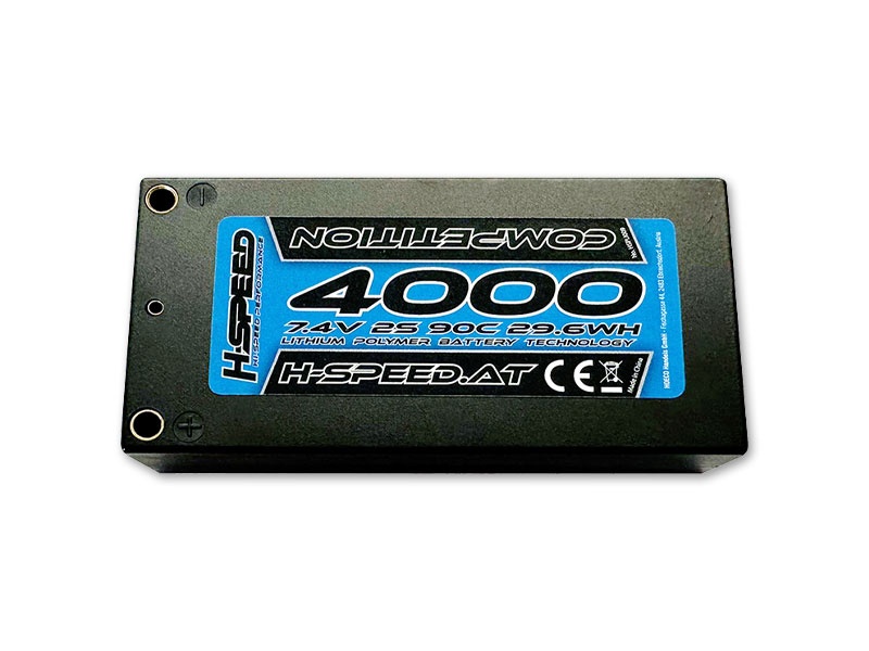 H-SPEED LiPo 4000mAh 7.4V 29.6Wh Competition Akku HSPLI009
