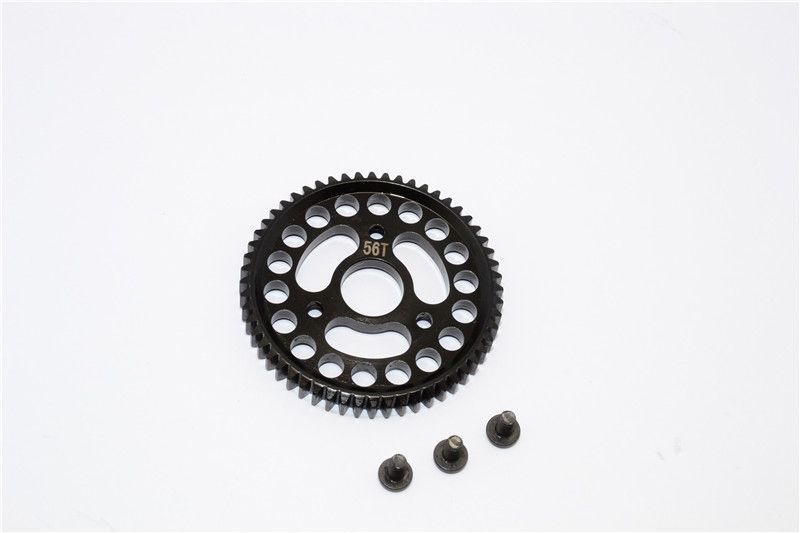 GPM Stahl Hauptzahnrad 56T schwarz Traxxas Slash/Hoss 4x4