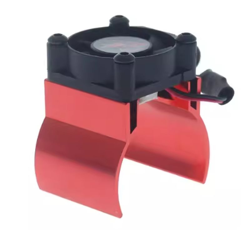 H-SPEED Alu Kühlkörper rot mit Ventilator HSPX080