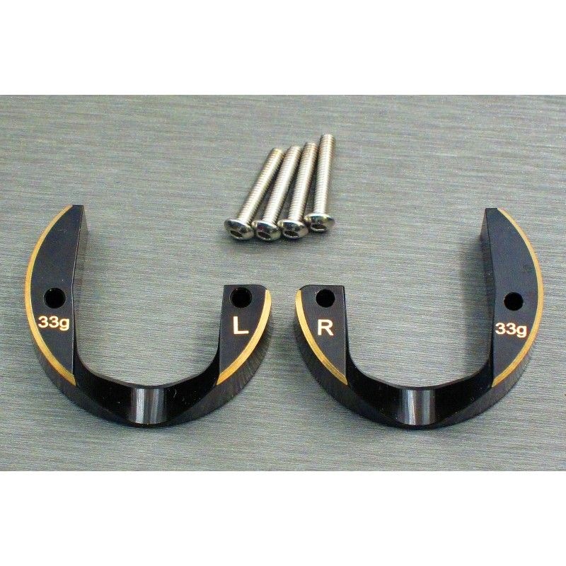 SAMIX Messing Portalabdeckung 33g l/r für Axial SCX10-3 SCX3-4012B