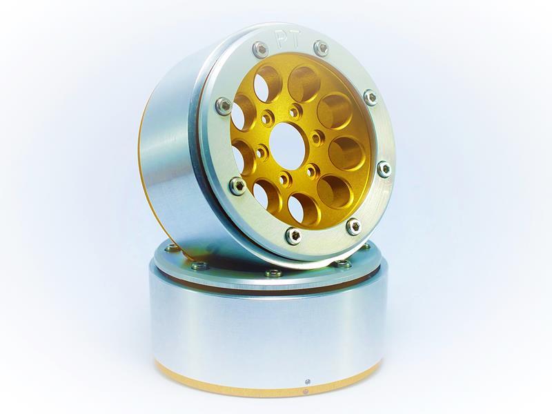 Metsafil Beadlock Wheels GUN gold/silber 1.9 (2 St.) ohne Radnabe MT5020GOS