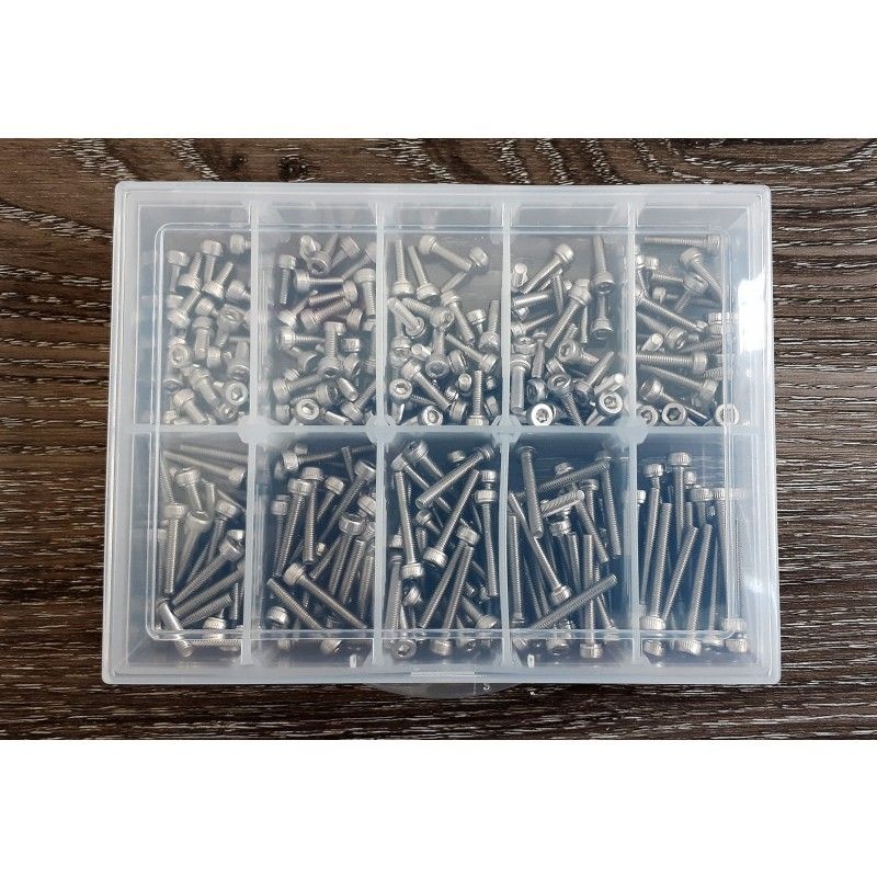 SAMIX Edelstahl M3 Zylinderkopf Schrauben Set 350Stk.  SS-2005