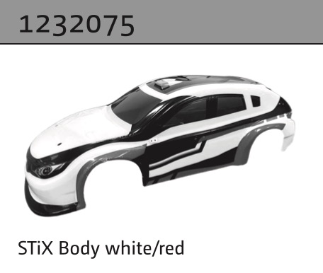 Absima STi-X Karosserie weiß/rot (ohne Sticker) 1232075