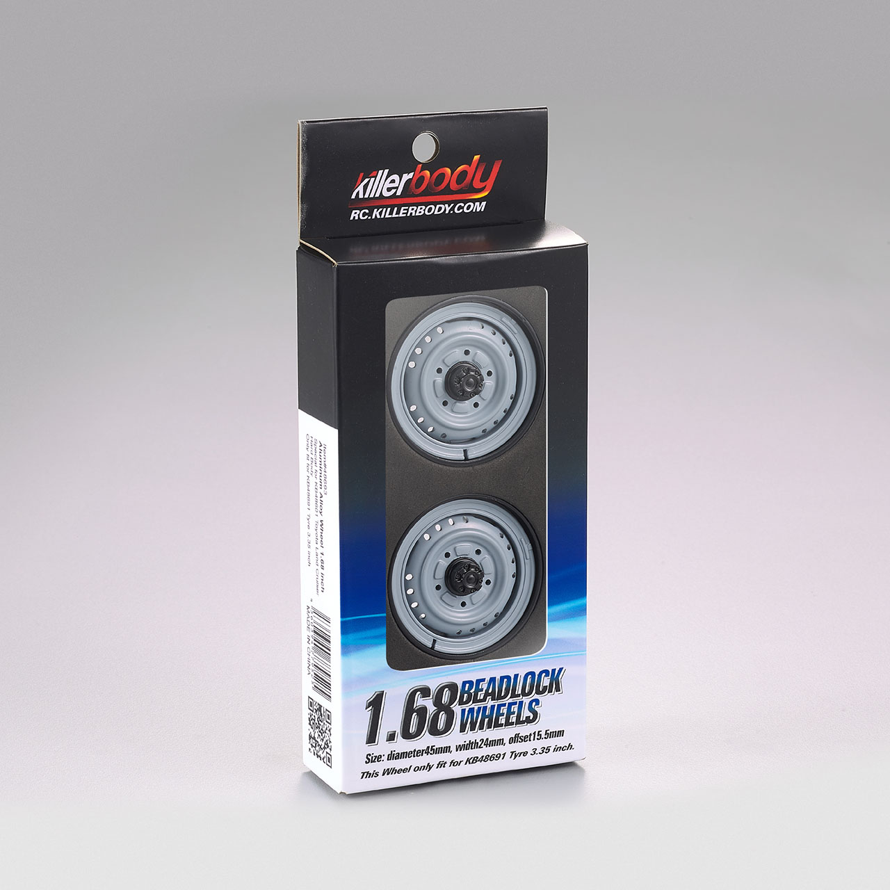 KB48693 Alufelge geschlossen 1.68" Offset 15.5mm (2 Stk)