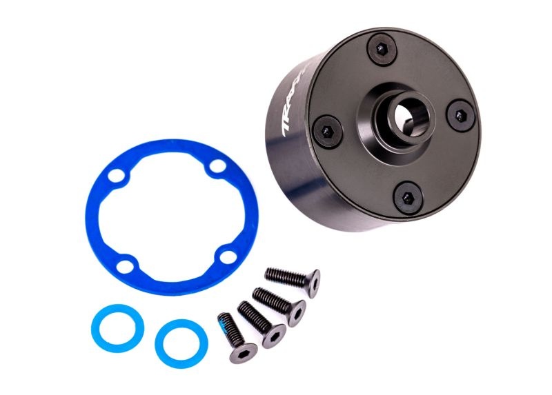 Traxxas Diff-Gehäuse Alu dunkelgrau eloxiert +KT 9581A
