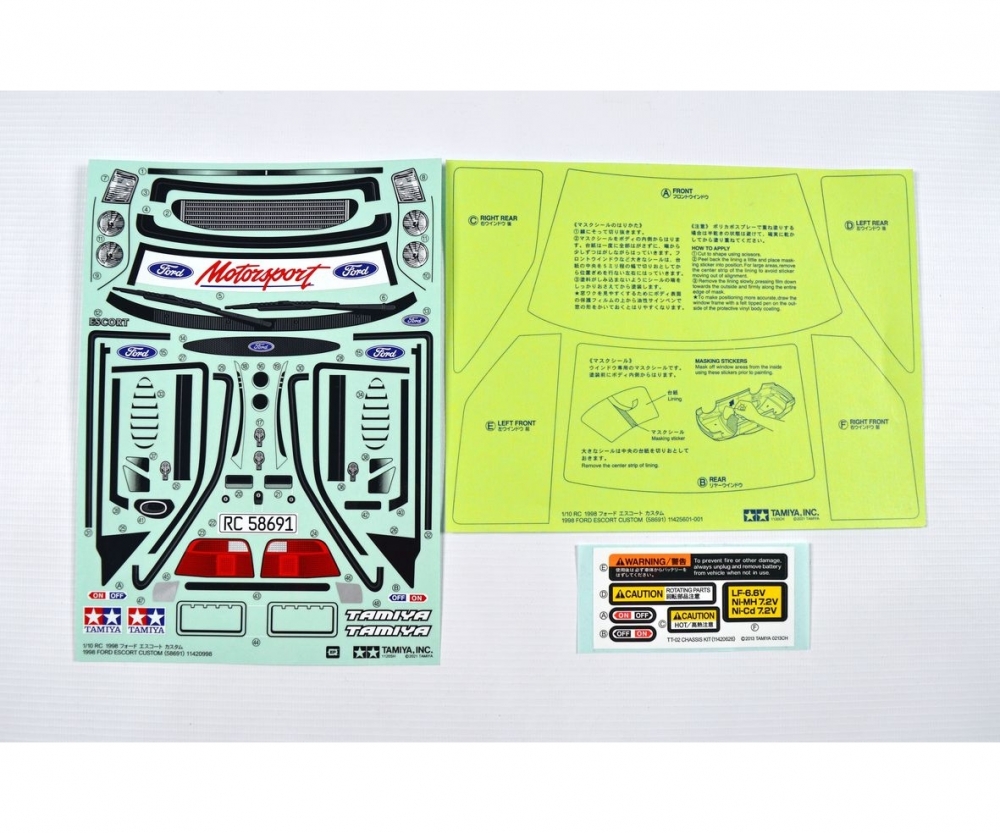 Tamiya 90028 Sticker Ford Escort Custom 58691 319490028