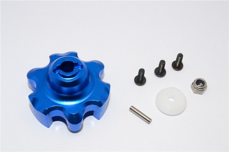 GPM Alu Hauptzahnrad Adapter blau Traxxas X-MAXX