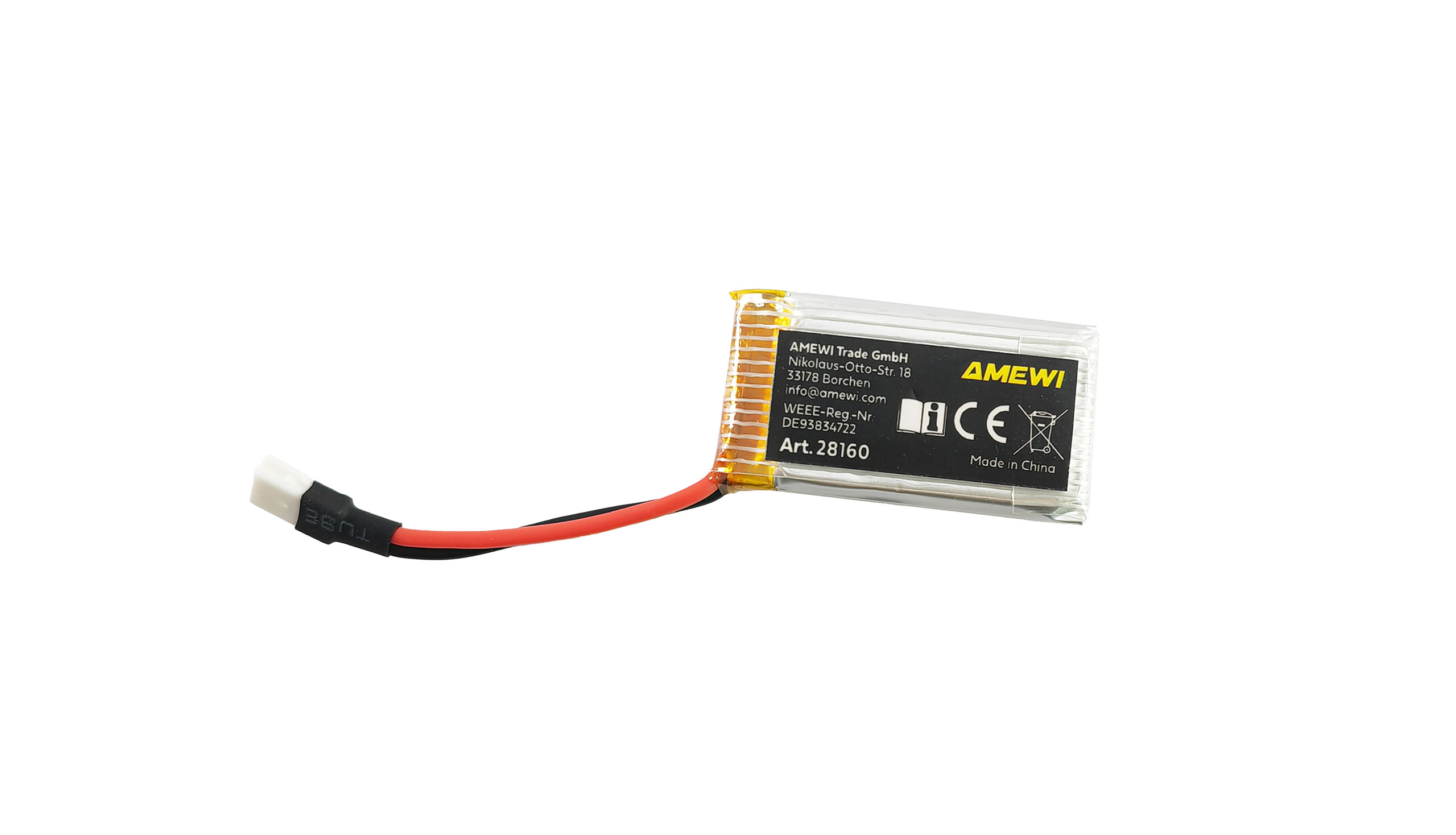 Amewi LiPo Akku 1S 3,7V 300mAh 25C JST-Molex 28160