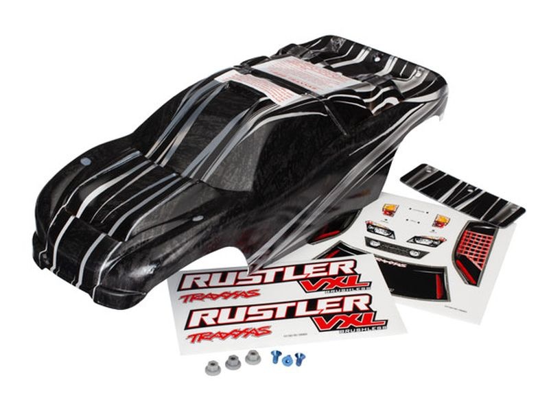 Traxxas 3719 Karo Rustler VXL Pro-Grafix (vorbedruckt)