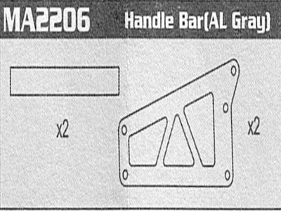 Amewi MA2206 Handle bar (AL gray) Raptor MA2206
