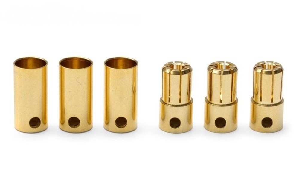 Castle Goldkontaktstecker 6.5mm Bullet 3 Paar 200A