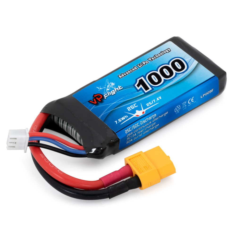 Vapex Li-Po Akku 2S 7,4V 1000mAh 25C XT60