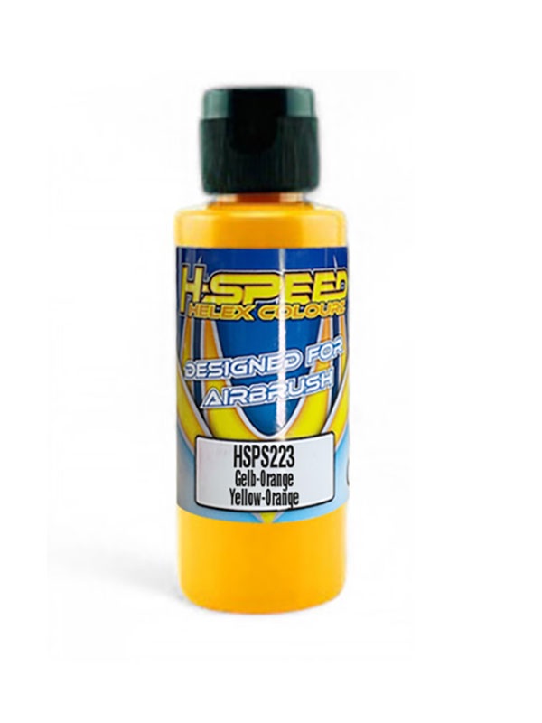 H-SPEED Lexan Airbrush Farbe 60 ml Gelb-Orange / Yellow-Orange HSPS223