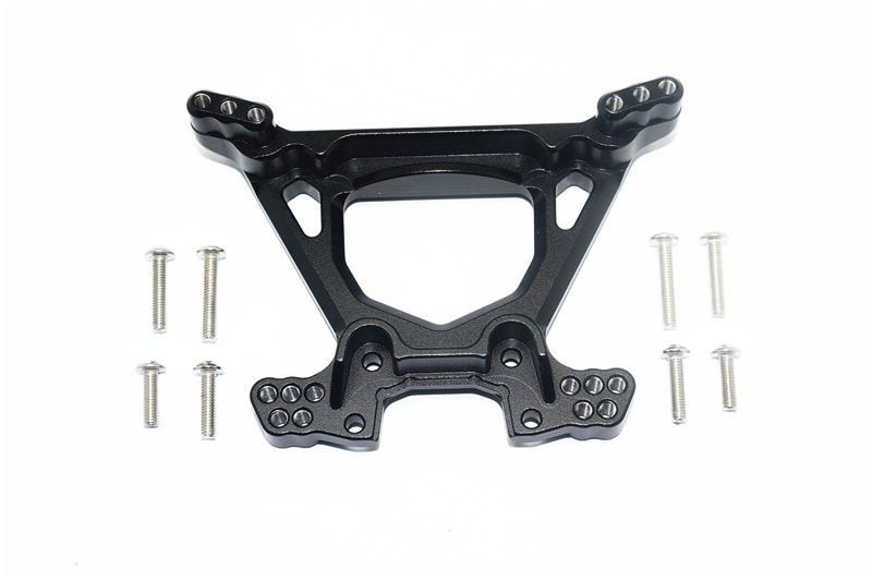 GPM Alu Dämpfersteher hinten schwarz Traxxas Rustler, Hoss 4x4