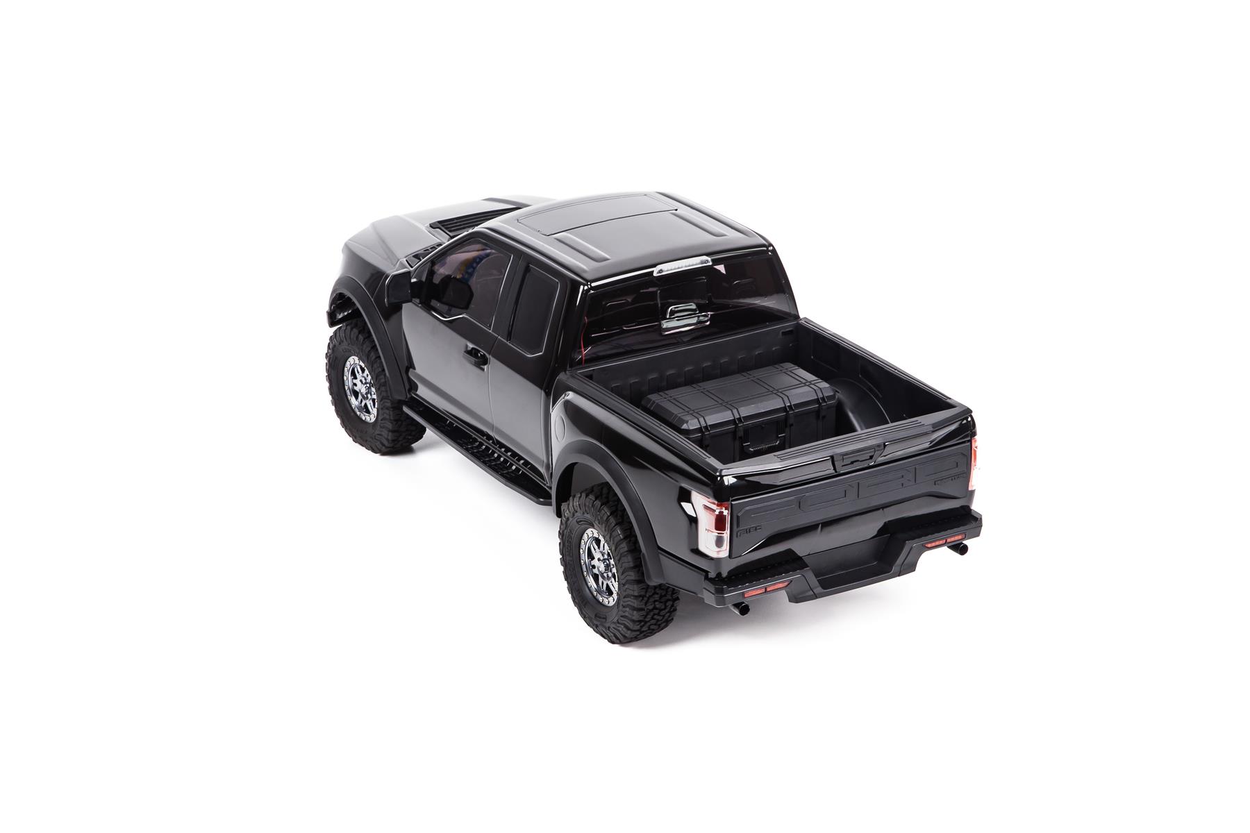 King Motor Ford 1/8 F-150 Raptor Crawler RTR mit DDF-350 Sender (Schwarz) TRF150B