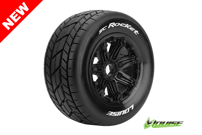 Louise SC-Rocket auf Felge schwarz (1 Paar) Sport-Compund vo/hi (2) ShortCourseLOUISE L-T3291B