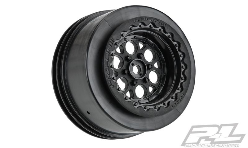 Pro-Line Showtime+ Wide SC / Standard Felge schwarz SC 2.2/3.0 hinten für Losi 22S Drag, TRX Slash & AE DR10 2794-03