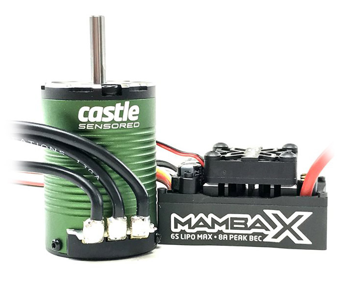 Castle Mamba X SCT ESC Combo mit 1410-3800KV 5mm Sensored Motor 010-0161-01