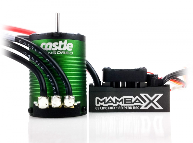 Castle MAMBA X Sensored Combo ESC 25,2V WP & 1406-4600KV 010-0155-01