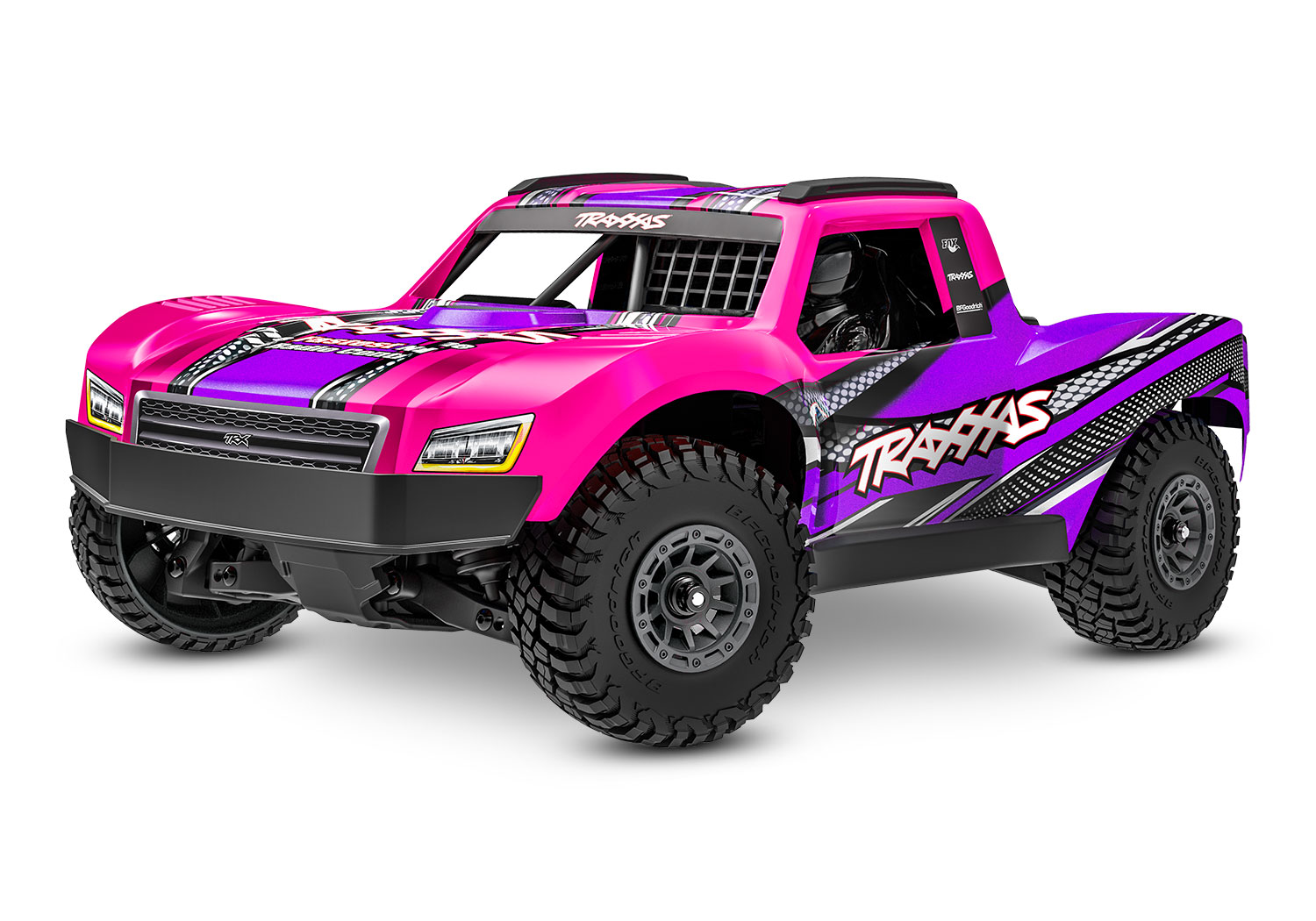 Traxxas MINI-Slash BL-2S 4x4 pink 1/16 Short Course RTR Brushless mit 2S Lipo/Lader 10164-1 - Abbildung 1
