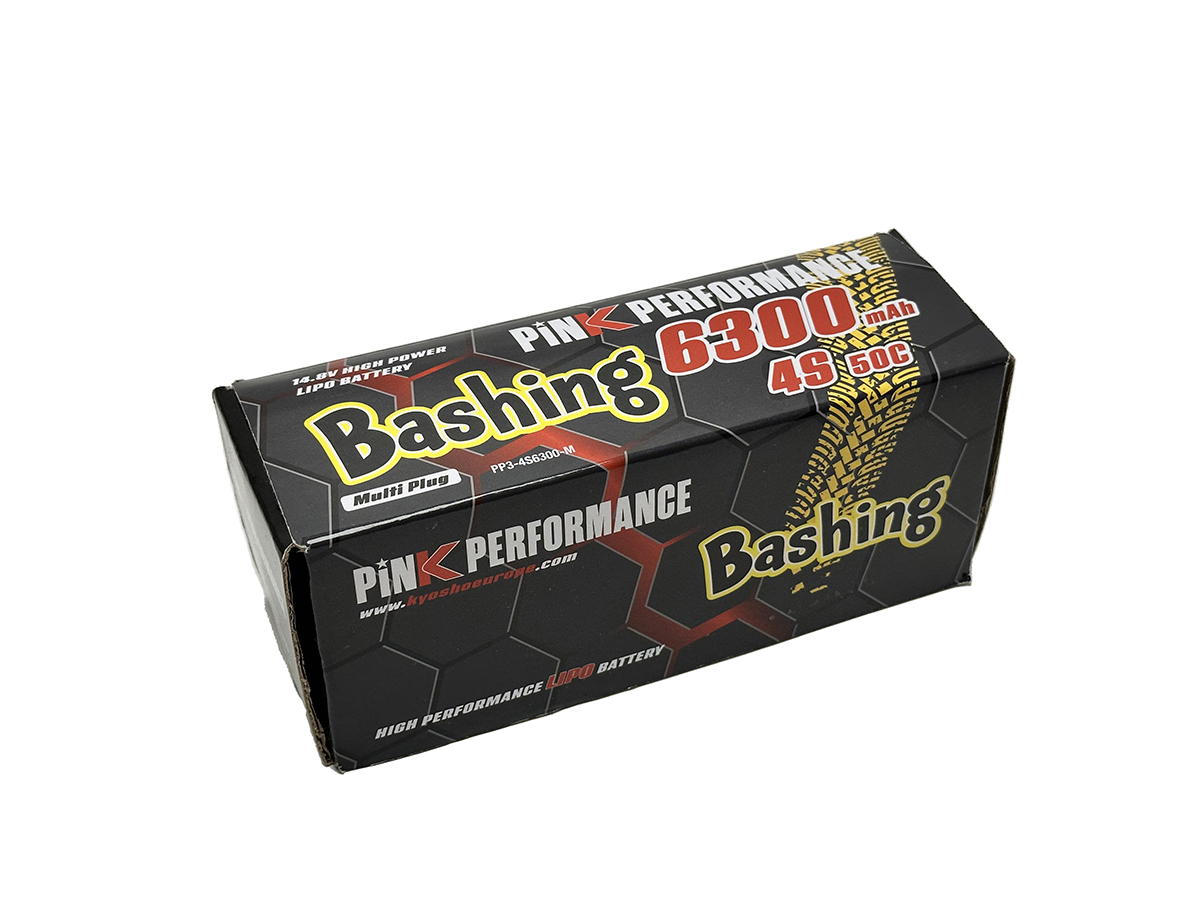 Pink Performance Bashing LiPo Akku 4S 14.8V-6300-50C (Multi) 139x47x49mm 600g PP3-4S6300-M