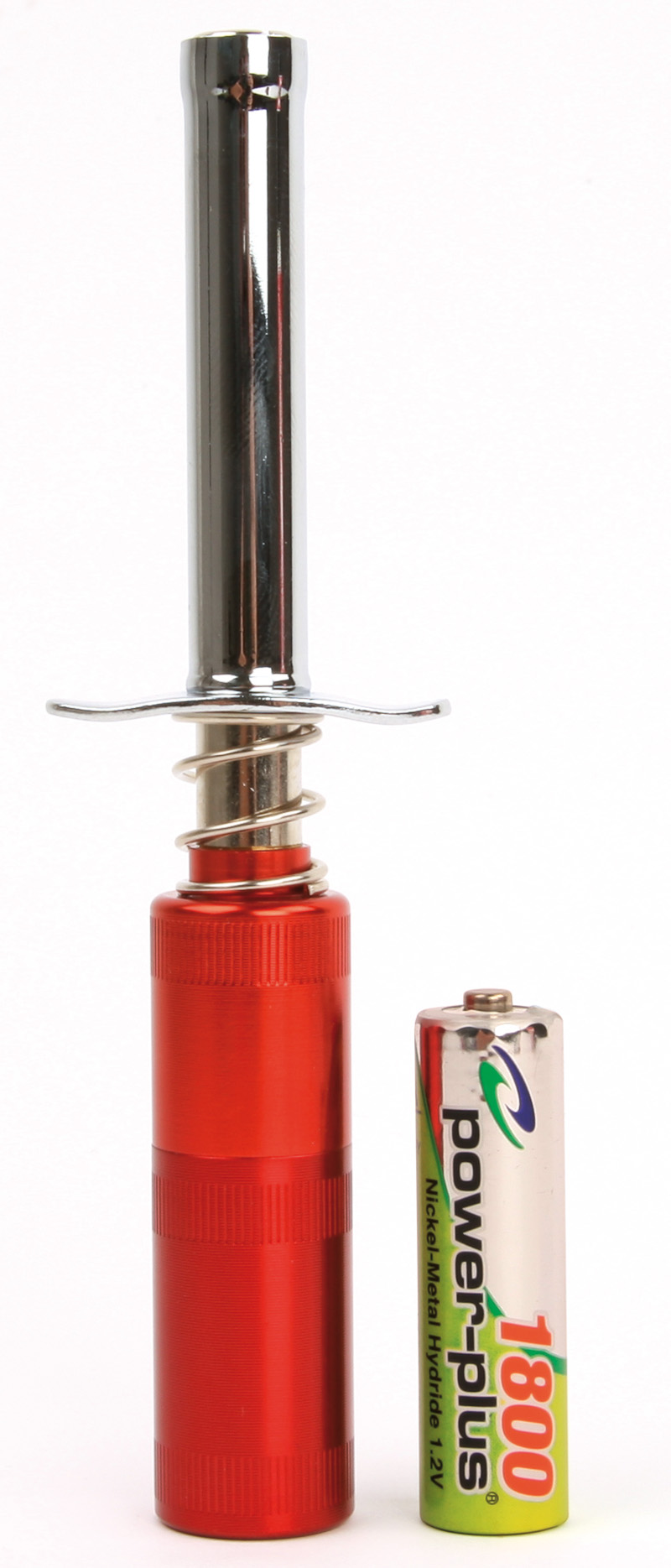 R06102 Glühkerzenstarter Rot mit auswechselbaren AA 1800mAh Akku