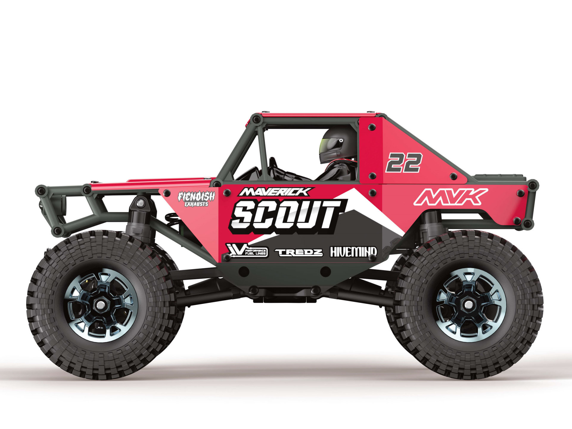 Maverick Scout-24 1/24th Rock Crawler - Rot 151301 - Abbildung 3