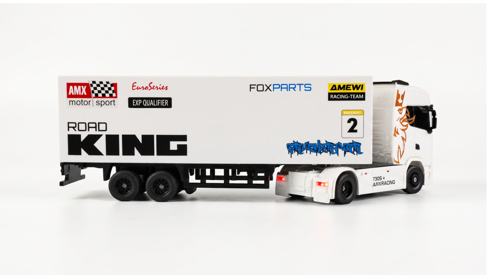Amewi Scania 730 S Mini LKW mit Kofferauflieger proportional 4WD 1:64 RTR weiß - Abbildung 9