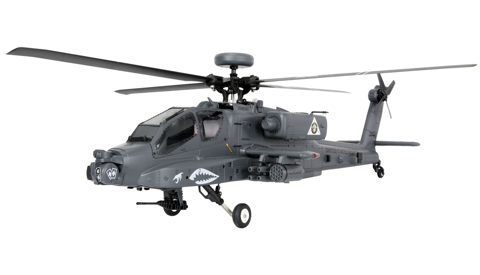 Amewi Apache AH-64D CP Helikopter 6G/3D RTF grau 25369 - Abbildung 1