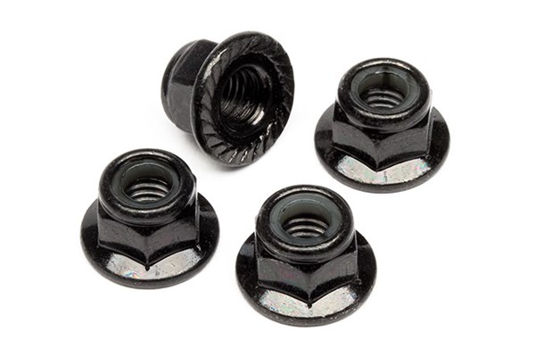 HPI Z682 Stoppmutter M5 Rechtsgewinde schwarz (4 St)