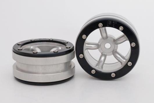 Metsafil Beadlock Wheels PT-Safari Silber/Schwarz 1.9 (2 St.)  MT0010SB