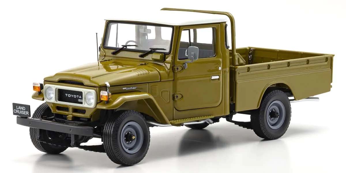 Kyosho 1:18 Toyota Land Cruiser 40 Pick Up 1980 Olive 08958K