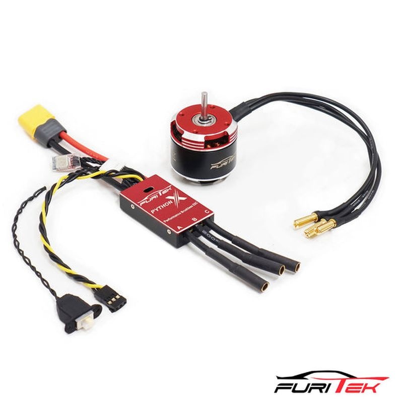 FURITEK Python X 80A/120A 2-4S Brushless Regler mit Komodo Ten Motor für 1/10 RC Crawlers FUR-2351