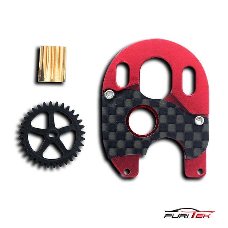 FURITEK BL CONVERSION PRO SCX24 0.5M GEAR 12T PINION +MOTOR MOUNT Motor & Accessories Rock Crawl FUR-2078