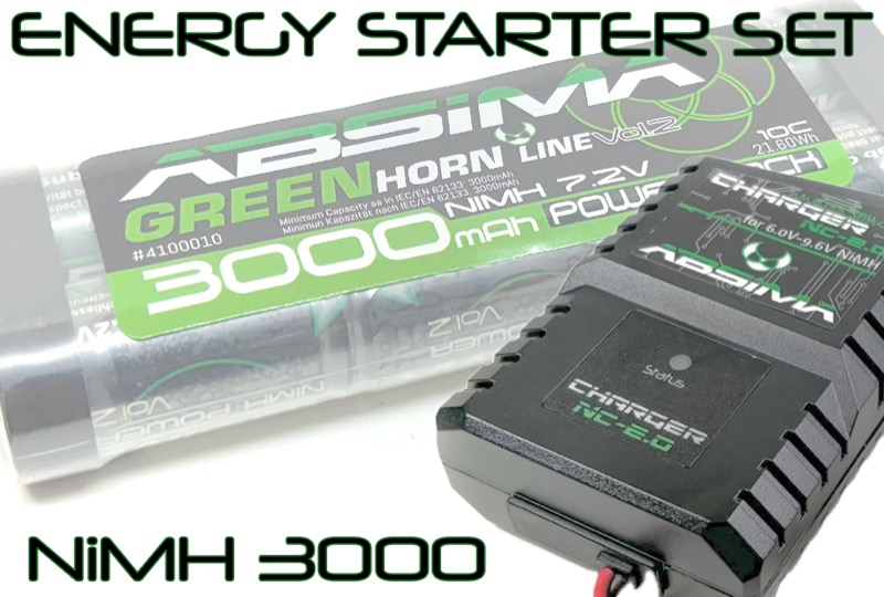 Absima RC Energy Starter Set 3000 (NiMH/NC-2.0) 4200022